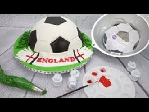 How To Make An Easy World Cup Football.Soccer Cake