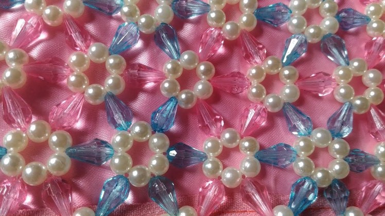 How to make Crystal purse (Crystal Drop beads with pearl).