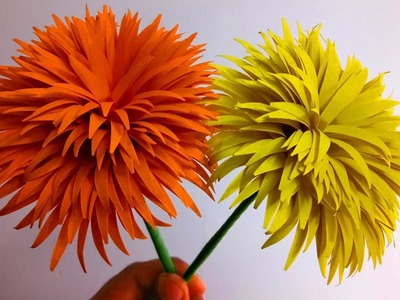 How to Make Dandelion Paper Flowers | Easy Flower Making | Handmade Gift Ideas : DIY Paper Crafts