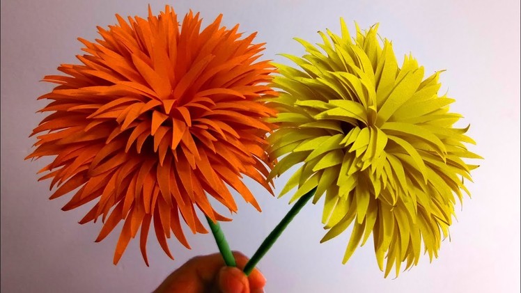 How to Make Dandelion Paper Flowers | Easy Flower Making | Handmade Gift Ideas : DIY Paper Crafts