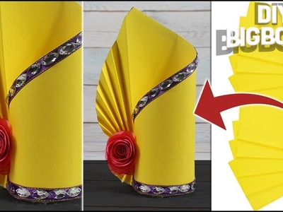 How to make Flower Vase with Paper step by step |Easy paper crafts| DBB