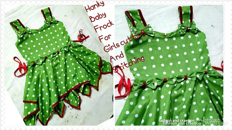 How to make hanky baby frock cutting stitching tutorial easy method