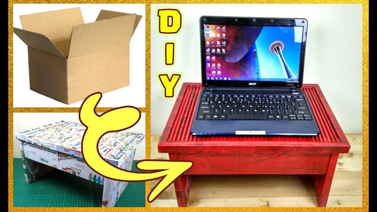 How to Make Laptop Table at Home. DIY Laptop Table with Cardboard