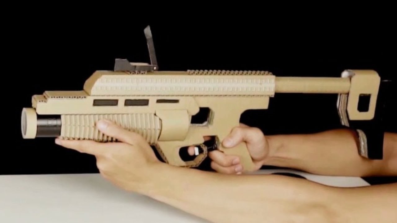 How to make MK13 EGLM 40mm Grenade Launcher from Cardboard