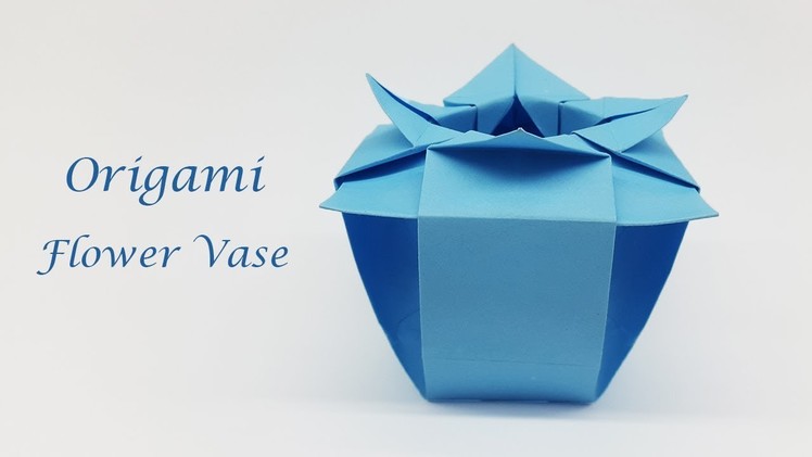 How to make Paper Flower Vase - Mini 3D Origami Vase
