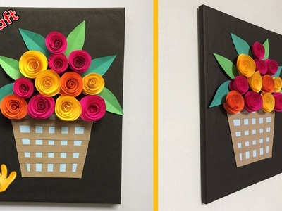 How To make Rose Flower with Frame | Home Decor | Best idea | DIY Paper Craft | wall decor -Dots DIY