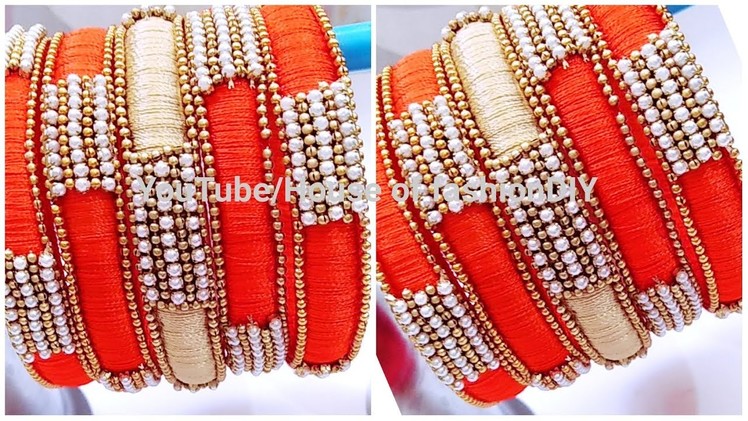 How To Make Stylish.Trending.New Model Silk Thread Bangles At Home