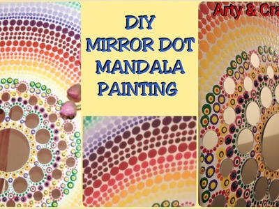 How to paint unique Dot Mandala#Mirror Mandala Painting on Canvas#ROOM DECOR#ACRYLIC PAINTING IDEA