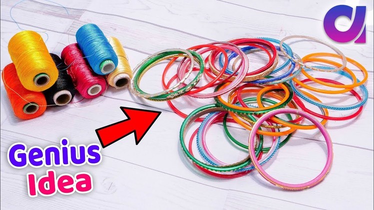 How to reuse old bangles to make earrings | best out of waste | Artkala 527
