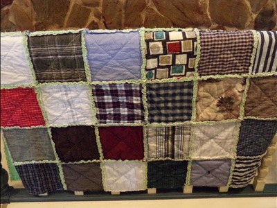 How To Sew A Rag Quilt With Dad's Old Clothes