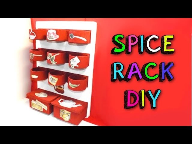KITCHEN ORGANIZATION IDEAS - how to make a RECYCLED SPICE RACK with CARDBOARD