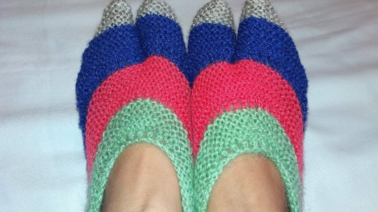 Knitting simple woolen Socks pattern !!