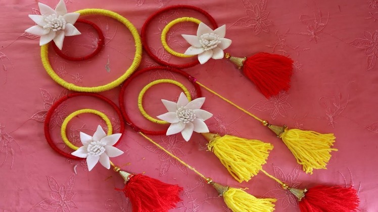 Amazing! Crafts Ideas || How To Make Wall Hanging With Bangles & Hair Bands - DIY arts and crafts