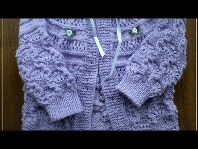 सुन्दर Baby sweater knitting design (English subtitles). cardigan sweater design 2018. design no 90