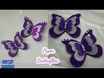 DIY Crafts:  How To Make paper Butterflies (VERY EASY) - artmypassion