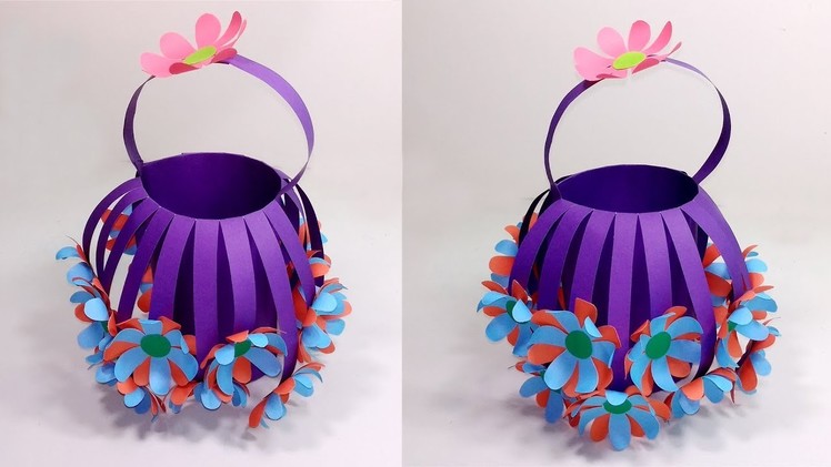 DIY Paper Basket : How to Make Easy & Beautiful Paper Basket- Jarine's Crafty Creation