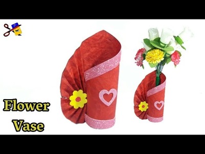 DIY Paper Flower Vase | DIY Arts And Crafts | How To Make A Flower Vase At Home | Basic Craft