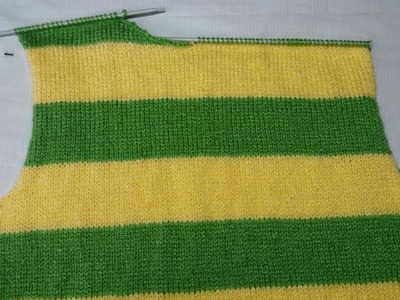 Double colour girls top Knitting design - part - 2