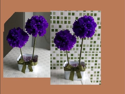 Flor de papel fácil,how to make tissue flower paper,diy paper craft,