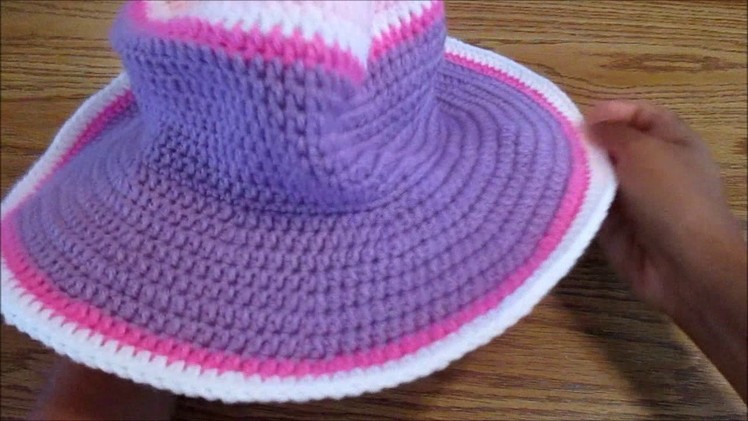 Half double crochet sunhat round 30 to end