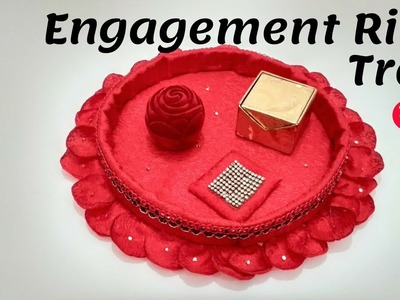 Handmade Engagement Ring Tray decoration | How to make Decorative Round Tray | Wedding Tray