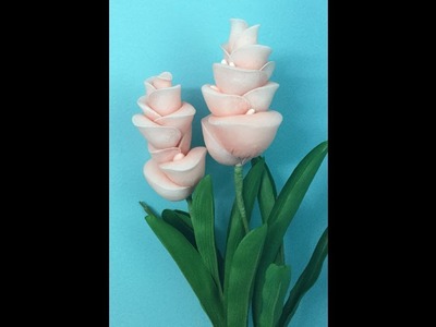 How to make a nylon stocking flowers - wax ginger