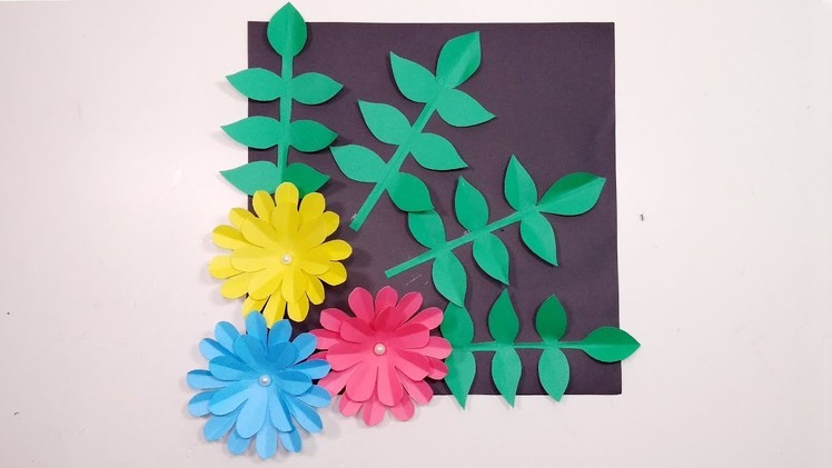How to Make Easy-Beautiful Wall Decoration | Paper Flower Wall Decor | Jarine's Crafty Creation