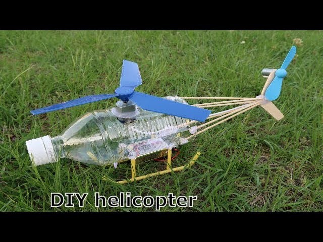 How To Make  Electric Helicopter motor using Plastic Bottle - Very simple hand made