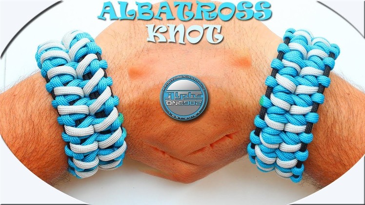 How To Make Paracord Bracelet Albatross Knot and Opposite Albatross Knot 3 Colors Wide Bracelet