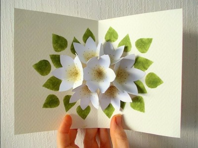 How to make pop up greeting card 2 - DIY easy paper crafts tutorial