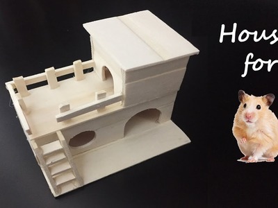 How To Make Popsicle Stick House For Rat, Miniature Hamster House, Diy Crafts