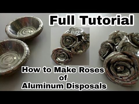 How to make Roses of Aluminum Disposals(Full Tutorial)