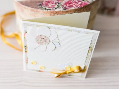 How to make : Simple Greeting Card | Prosta Kartka Okolicznościowa - Mishellka #290 DIY