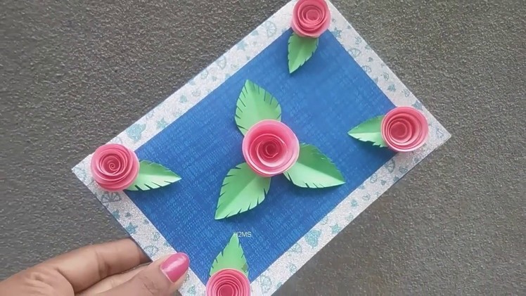 How to make simple rose greeting card ,DIY father's day, teacher's day, birthday greeting cards,rose