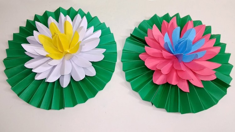 How to Make Very Beautiful Water Lily Flower with Paper | Paper Water Lily |Jarine's Crafty Creation