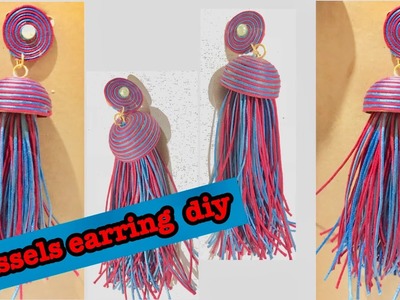 Trendy  tassel earrings diy | how to make tassels earrings at home | art & craft studio