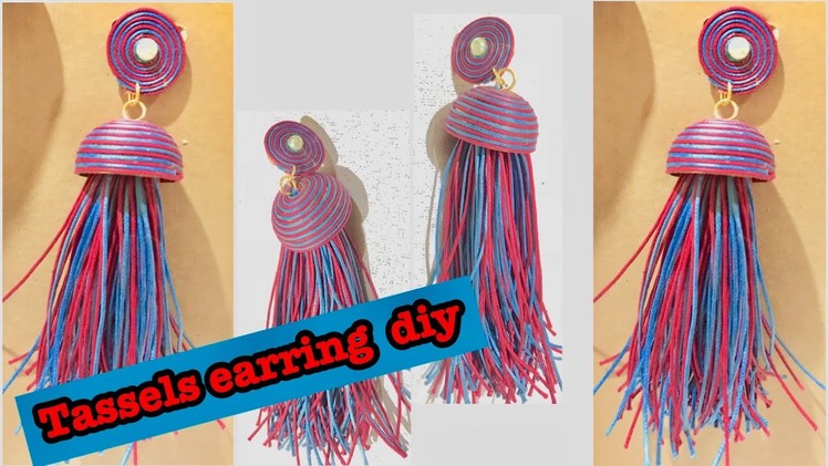 Trendy  tassel earrings diy | how to make tassels earrings at home | art & craft studio