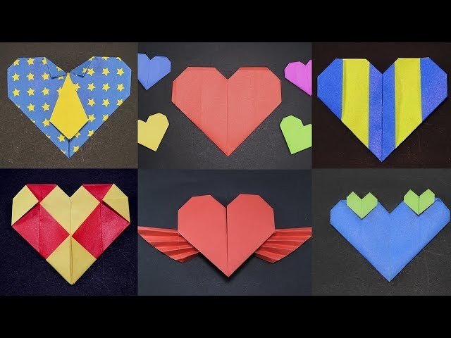6 Ways to make Heart with Paper