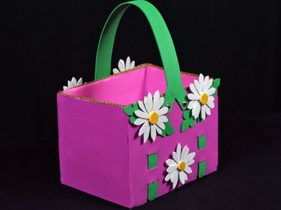 Beautiful Diy Basket for Flowers | Diy Flower Basket in Easy Way