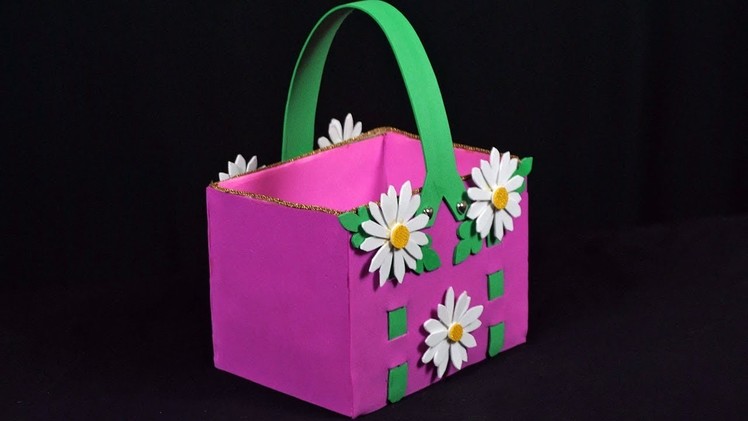 Beautiful Diy Basket for Flowers | Diy Flower Basket in Easy Way