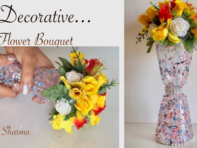 Best Out Of Waste Plastic Bottle Flower Vase - 4. DIY. Plastic Bottle Craft Idea | Priti Sharma