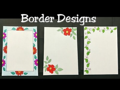 Border Designs for Project.How to make Easy Border Designs.Border Designs for School Project