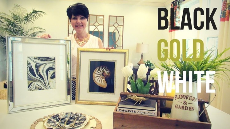 Decorating with Black Gold & White | Color Scheme of the Month