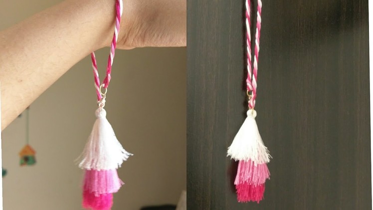 DIY bracelet.silk thread tassel bracelet.jewellery making.simple and easy bracelet