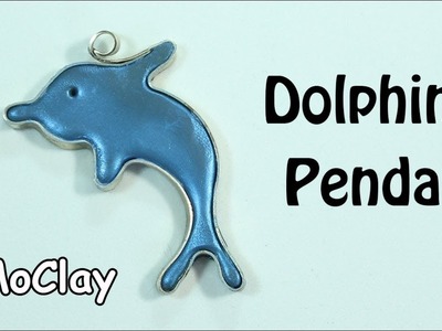DIY Dolphin Pendant - Polymer clay and flat wire