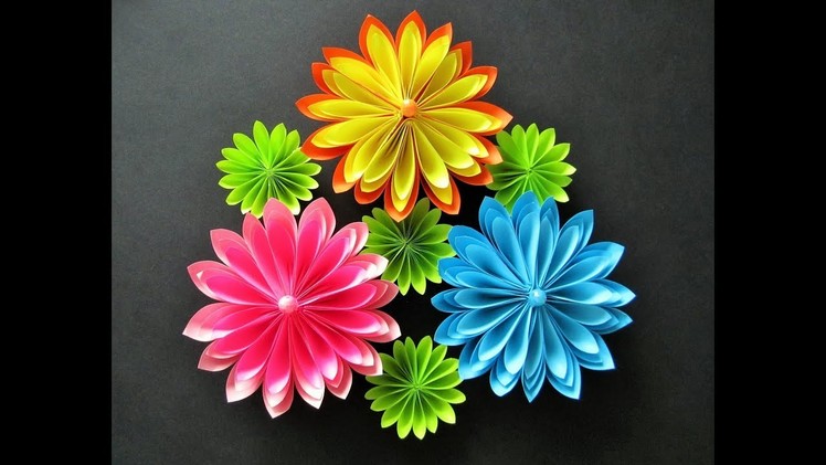 DIY: flowers from paper.Blumen aus Papier.  Origami