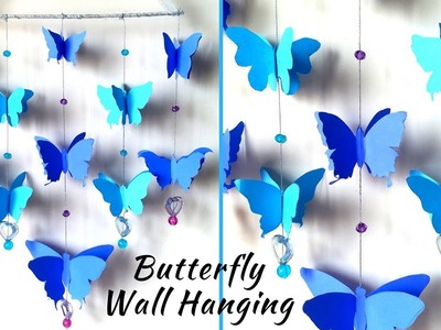 DIY Paper Butterfly Wall Hanging | Butterfly Wall Decor For Room Decoration | DIY paper wall hanging