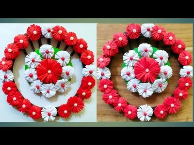 Diy paper flower wall hanging.Simple and beautiful wall hanging.Wall decoration by KovaiCraft #27