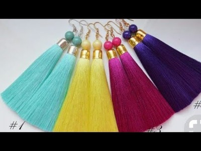 DIY silk thread jewellery | new pattern  silk thread earring | How to make silk thread earrings