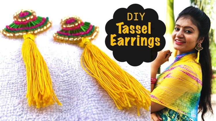 DIY Tassel Earrings | How to Make Tassel Earrings at Home | Jewellery Making Ideas | Live Creative